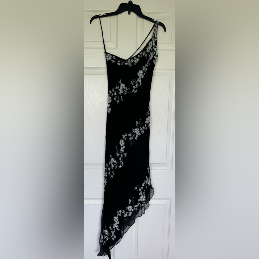 Cache Black and White Floral Dress